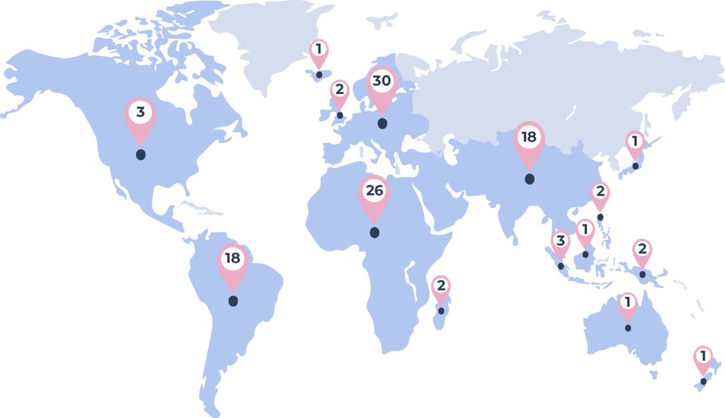 Black Mountain's global presence spans across 165 locations, see where we can assist you across the globe with Payroll, HR, Technology and Benefit solutions.